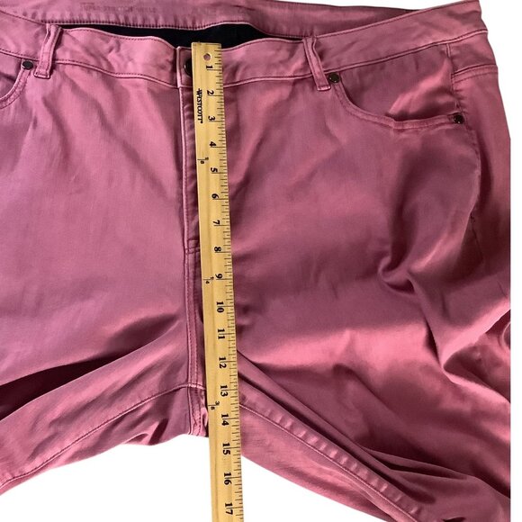 Lane Bryant Womens Super Stretch Ankle Skinny Jeans Size 26 Pink Rolled Hem - Picture 11 of 16